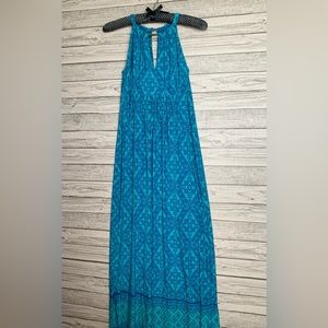 Summer Maxi, teal and navy.